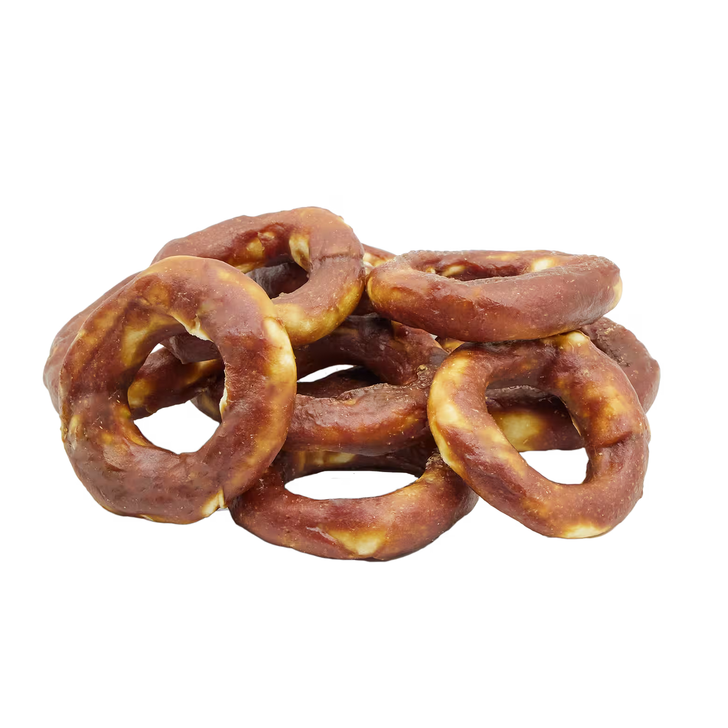 UniQ poslastice za pse, 500g, pačetina na prstenovima od sirove kože